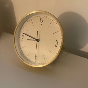 Gold & White Clock